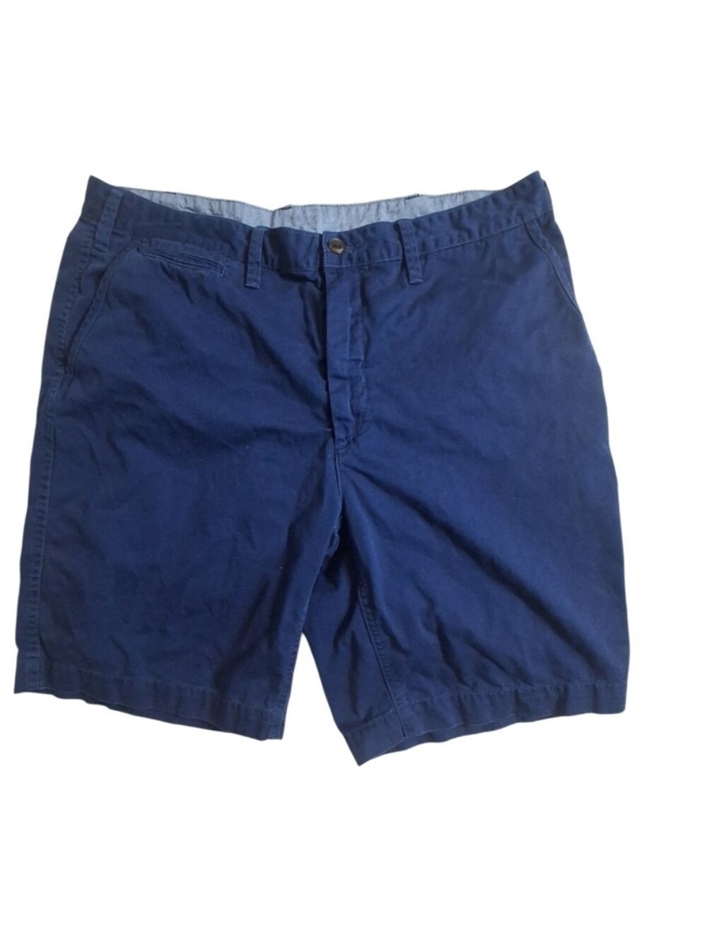 Polo Ralph Lauren Shorts Mens 38 Navy Blue Excellent Relaxed Fit Chino Cotton